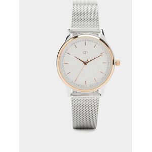 Parfois Reloj analógico de mujer de acero inoxidable con correa de malla metálica. Plateado Parfois Reloj analógico de mujer de acero inoxidable con correa de malla metálica. Plateado