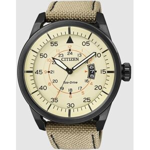 Citizen Reloj de hombre Avitator AW1365-19P Eco-Drive de nylon. Beige Citizen Reloj de hombre Avitator AW1365-19P Eco-Drive de nylon. Beige