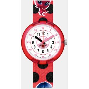 Flik Flak Reloj de niña Miraculous Ladybug and Cat Noir FPNP106 de plástico rojo. Rojo Flik Flak Reloj de niña Miraculous Ladybug and Cat Noir FPNP106 de plástico rojo. Rojo