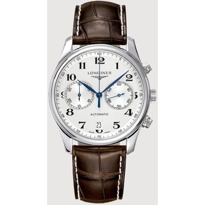 Longines Reloj de hombre L26294783 The Master Collection automático de piel marrón. Plateado Longines Reloj de hombre L26294783 The Master Collection automático de piel marrón. Plateado