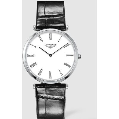 Longines Reloj de mujer La Grande Classique L4.512.4.11.2 de piel de caimán negro. Blanco Longines Reloj de mujer La Grande Classique L4.512.4.11.2 de piel de caimán negro. Blanco