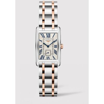 Longines Reloj de mujer L52555717 Dolce Vita de acero y lámina de oro rosa. Plateado Longines Reloj de mujer L52555717 Dolce Vita de acero y lámina de oro rosa. Plateado