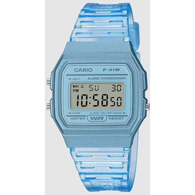 Casio Reloj de mujer Collection F-91WS-2EF de resina azul. Azul Casio Reloj de mujer Collection F-91WS-2EF de resina azul. Azul