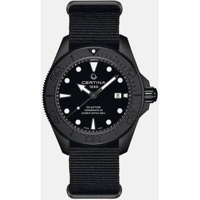 Certina Reloj de hombre DS Action Diver C0326073805100 automático de nailon reclado negro. Negro Certina Reloj de hombre DS Action Diver C0326073805100 automático de nailon reclado negro. Negro