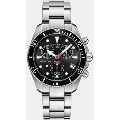 Certina Reloj de hombre DS Action C0484171105100 cronógrafo de acero. Negro Certina Reloj de hombre DS Action C0484171105100 cronógrafo de acero. Negro