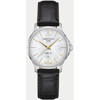 Certina Reloj de mujer DS-8 C0450101611100 de piel marrón. Plateado Certina Reloj de mujer DS-8 C0450101611100 de piel marrón. Plateado