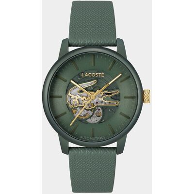 Lacoste Reloj de hombre 12.12 Automatique 2011384 de piel verde. Verde Lacoste Reloj de hombre 12.12 Automatique 2011384 de piel verde. Verde