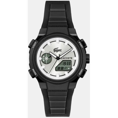 Lacoste Reloj de mujer LC33 de silicona negro. Plateado Lacoste Reloj de mujer LC33 de silicona negro. Plateado