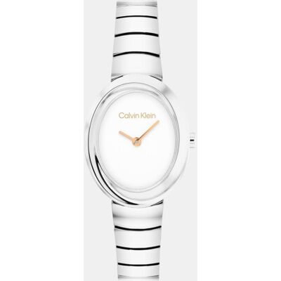 Calvin Reloj de mujer Twisted Bezel 25100149 de acero. Blanco Calvin Reloj de mujer Twisted Bezel 25100149 de acero. Blanco