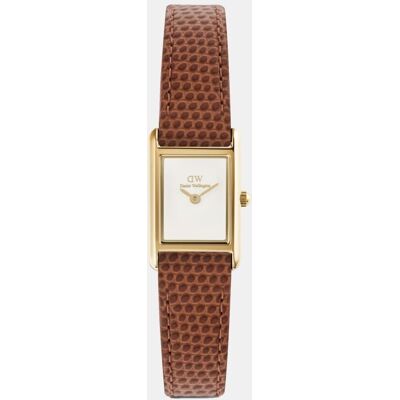 Daniel Wellington Reloj de mujer Bound Mini DW00100905 de piel marrón. Blanco Daniel Wellington Reloj de mujer Bound Mini DW00100905 de piel marrón. Blanco
