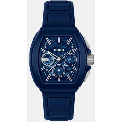 HUGO Reloj de hombre ID Skeleton 1530443 de silicona azul. Azul HUGO Reloj de hombre ID Skeleton 1530443 de silicona azul. Azul