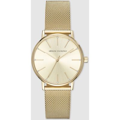 Giorgio Armani Reloj de mujer de malla de acero inoxidable con tres agujas. Dorado Giorgio Armani Reloj de mujer de malla de acero inoxidable con tres agujas. Dorado