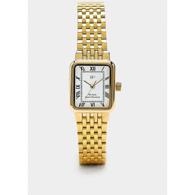 Parfois Reloj de mujer de acero inoxidable cuadrado en liso. Dorado Parfois Reloj de mujer de acero inoxidable cuadrado en liso. Dorado
