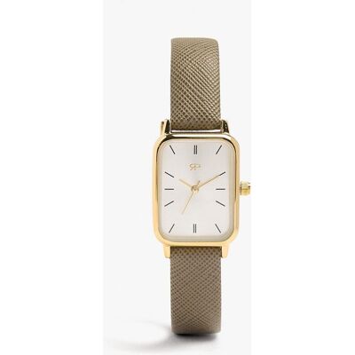 Parfois Reloj de mujer cuadrado con cierre de hebilla en liso. Kaki Parfois Reloj de mujer cuadrado con cierre de hebilla en liso. Kaki
