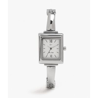 Parfois Reloj de mujer de acero inoxidable con correa rígida. Plateado Parfois Reloj de mujer de acero inoxidable con correa rígida. Plateado