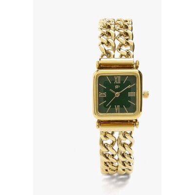 Parfois Reloj de mujer cuadrado con correa de eslabones. Dorado Parfois Reloj de mujer cuadrado con correa de eslabones. Dorado