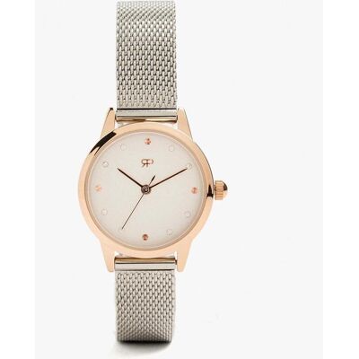 Parfois Reloj de mujer de acero inoxidable con correa de malla metalizada. Multicolor Parfois Reloj de mujer de acero inoxidable con correa de malla metalizada. Multicolor