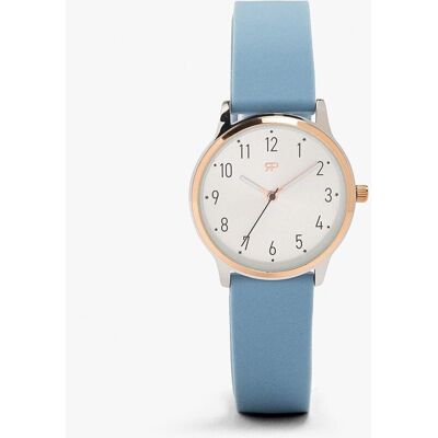 Parfois Reloj de mujer con correa de silicona y hebilla en liso. Azul Parfois Reloj de mujer con correa de silicona y hebilla en liso. Azul
