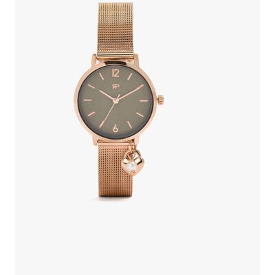 Parfois Reloj de mujer de acero inoxidable con charm de corazón decorativo. Dorado Parfois Reloj de mujer de acero inoxidable con charm de corazón decorativo. Dorado