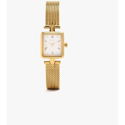 Parfois Reloj de mujer de acero inoxidable cuadrado en liso. Dorado Parfois Reloj de mujer de acero inoxidable cuadrado en liso. Dorado