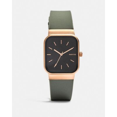 Parfois Reloj de mujer con correa de silicona cuadrado. Kaki Parfois Reloj de mujer con correa de silicona cuadrado. Kaki