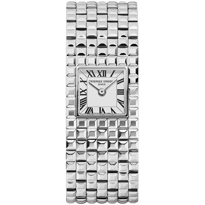 Frederique Constant Reloj de mujer classics fc-200wr1mc6b cuarzo manchette esfera blanca caja de acero. Plata Frederique Constant Reloj de mujer classics fc-200wr1mc6b cuarzo manchette esfera blanca caja de acero. Plata