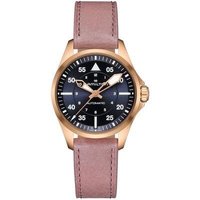 Hamilton Reloj de mujer automático Khaki Aviation Pilot de 36 mm H76245840 con correa de piel. Rosa Hamilton Reloj de mujer automático Khaki Aviation Pilot de 36 mm H76245840 con correa de piel. Rosa