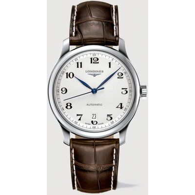 Longines Reloj de hombre L26284783 The Master Collection automático de piel marrón. Plateado Longines Reloj de hombre L26284783 The Master Collection automático de piel marrón. Plateado