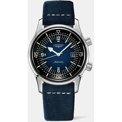 Longines Reloj de hombre The Legend Diver Watch L37744902 automático de cuero. Azul Longines Reloj de hombre The Legend Diver Watch L37744902 automático de cuero. Azul