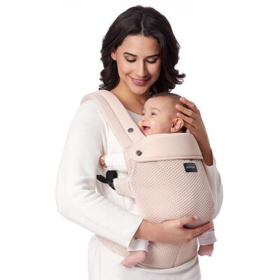 MOMCOZY Mochila portabebé Air Mesh, 2 posiciones. (31 X 16 X 14.5 Cm) Rosa claro niño MOMCOZY Mochila portabebé Air Mesh, 2 posiciones. (31 X 16 X 14.5 Cm) Rosa claro niño