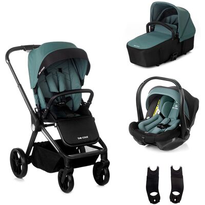 Be Cool Carro de bebé Stratos con capazo Stratos Cot y portabebé Travel Carrier 2025. Verde niño Be Cool Carro de bebé Stratos con capazo Stratos Cot y portabebé Travel Carrier 2025. Verde niño