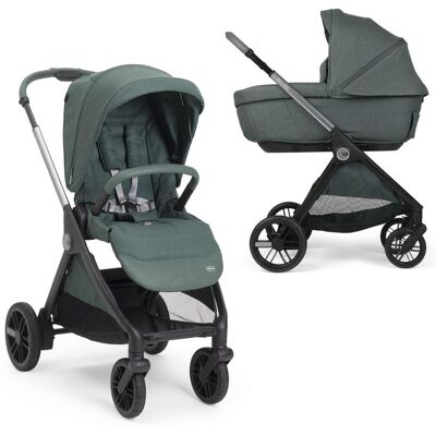 Chicco Carro de bebé Bellagio 2 piezas : silla paseo y capazo gran comfort. Verde oscuro niño Chicco Carro de bebé Bellagio 2 piezas : silla paseo y capazo gran comfort. Verde oscuro niño