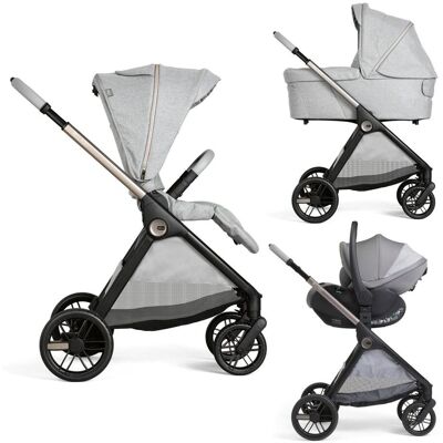 Chicco Carro de bebé Bellagio 3 piezas : silla paseo, capazo gran comfort y silla de coche First Seat Recline. Gris niño Chicco Carro de bebé Bellagio 3 piezas : silla paseo, capazo gran comfort y silla de coche First Seat Recline. Gris niño