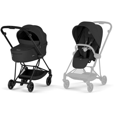 Cybex Carro de bebé dúo MIOS Comfort con Chasis MIOS, Textiles MIOS y Capazo plegable MIOS - COŸA Fold Lux Comfort. Negro niño Cybex Carro de bebé dúo MIOS Comfort con Chasis MIOS, Textiles MIOS y Capazo plegable MIOS - COŸA Fold Lux Comfort. Negro niño