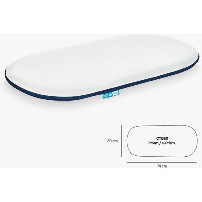 ECUS Kids Colchón Capazo Care Mini para Cybex Priam - Cybex E-Priam. Blanco niño ECUS Kids Colchón Capazo Care Mini para Cybex Priam - Cybex E-Priam. Blanco niño