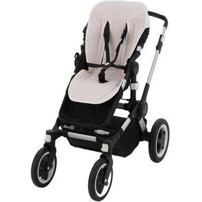 Cambrass Colchoneta silla paseo universal ovalada rayas. Rosa claro Cambrass Colchoneta silla paseo universal ovalada rayas. Rosa claro