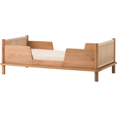 NOBODINOZ Conjunto de cama junior de roble macizo + 2 barreras de seguridad Latitude. Natural niño NOBODINOZ Conjunto de cama junior de roble macizo + 2 barreras de seguridad Latitude. Natural niño