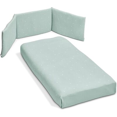 Cotinfant Juego nórdico+protector Sena. (Cuna) Verde claro niño Cotinfant Juego nórdico+protector Sena. (Cuna) Verde claro niño
