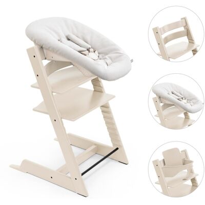 Stokke Tripp Trapp® Pack de Trona + Tripp Trapp® Newborn Set. (86.5 X 46 X 64.5) Crudo niño Stokke Tripp Trapp® Pack de Trona + Tripp Trapp® Newborn Set. (86.5 X 46 X 64.5) Crudo niño