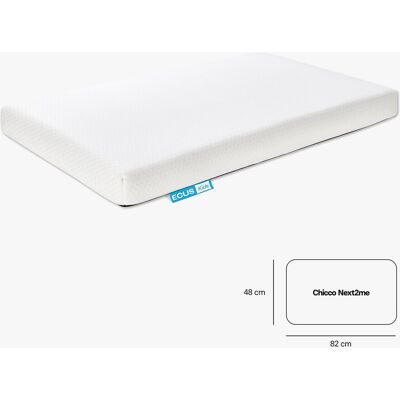 ECUS Kids Colchón Minicuna Care Mini para Chicco Next2Me. Blanco niño ECUS Kids Colchón Minicuna Care Mini para Chicco Next2Me. Blanco niño