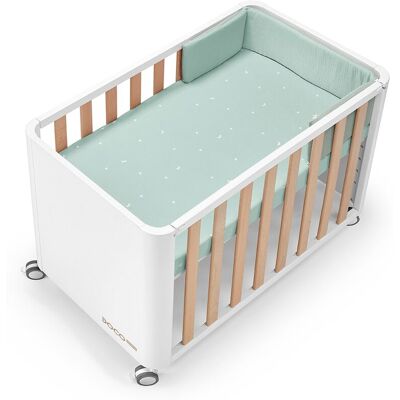 Cotinfant Minicuna-Cuna de colecho (50 x 90 cm.) Doco Style Sleeping blanco-natural. Verde menta niño Cotinfant Minicuna-Cuna de colecho (50 x 90 cm.) Doco Style Sleeping blanco-natural. Verde menta niño