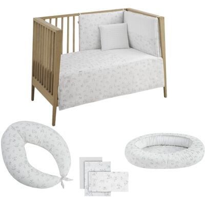Cambrass Set de cuna Textil. Blanco Harina niño Cambrass Set de cuna Textil. Blanco Harina niño