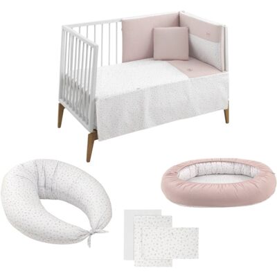 Cambrass Set de cuna Textil. Rosa claro niño Cambrass Set de cuna Textil. Rosa claro niño