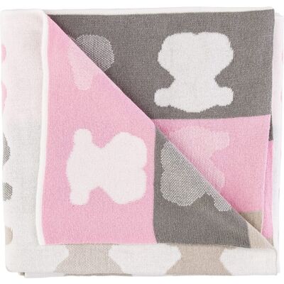 Tous Manta reversible para mini cuna o cuna (78x104) Baby Nilo-501. Rosa niño Tous Manta reversible para mini cuna o cuna (78x104) Baby Nilo-501. Rosa niño