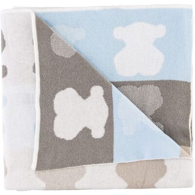 Tous Manta reversible para mini cuna o cuna (78x104) Baby Nilo-501. Azul niño Tous Manta reversible para mini cuna o cuna (78x104) Baby Nilo-501. Azul niño