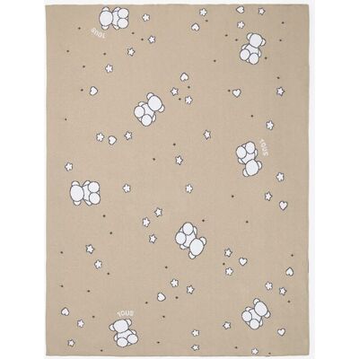Tous Manta para mini cuna o cuna 78x104 cm Baby con estrellitas y osos Bold Bear. Beige Tous Manta para mini cuna o cuna 78x104 cm Baby con estrellitas y osos Bold Bear. Beige
