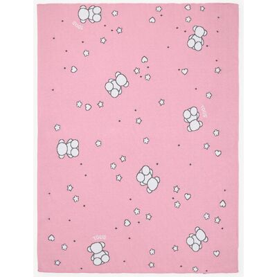 Tous Manta para mini cuna o cuna 78x104 cm Baby con estrellitas y osos Bold Bear. Rosa Tous Manta para mini cuna o cuna 78x104 cm Baby con estrellitas y osos Bold Bear. Rosa