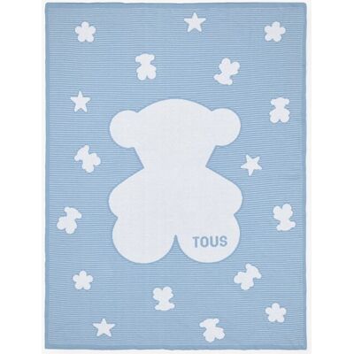 Tous Manta para mini cuna o cuna 78x104 cm Baby con multi osos. Azul Tous Manta para mini cuna o cuna 78x104 cm Baby con multi osos. Azul