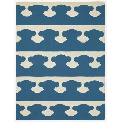 Tous Manta para mini cuna o cuna 78x104 cm Baby con franjas de osos. Azul marino Tous Manta para mini cuna o cuna 78x104 cm Baby con franjas de osos. Azul marino