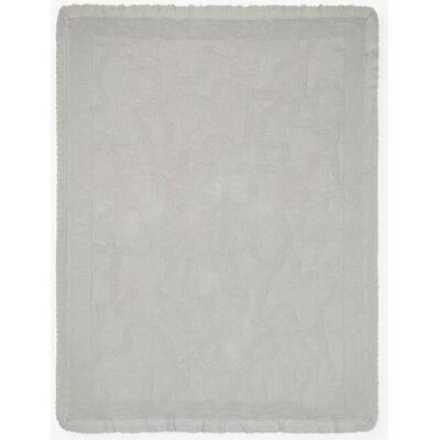 Tous Manta para mini cuna o cuna 78x104 cm Baby tricotada Kaos con volante. Gris Tous Manta para mini cuna o cuna 78x104 cm Baby tricotada Kaos con volante. Gris